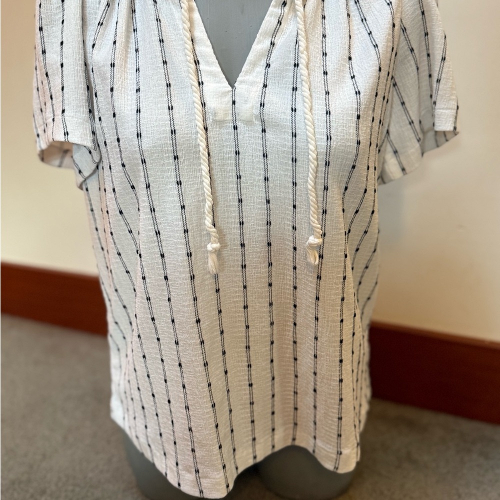 Madewell split neck top
